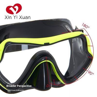 Cross-border submersible mask breathing tube set. Cross-border snorkeling equipment silicone bite mouth. Best-selling custom adult diving goggles.