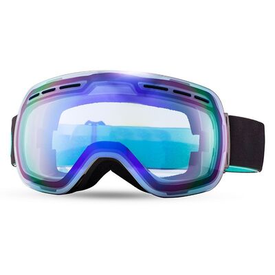 Unisex Large Spherical Magnetic Ski Goggles with Double Anti-Fog for Outdoor Snowboarding