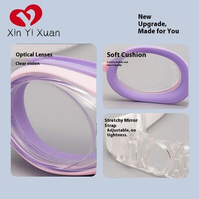 New custom-made swimming goggles - high-definition waterproof and anti-fog large-frame silicone integrated earplugs for both men and women, suitable for cross-border outdoor swimming.