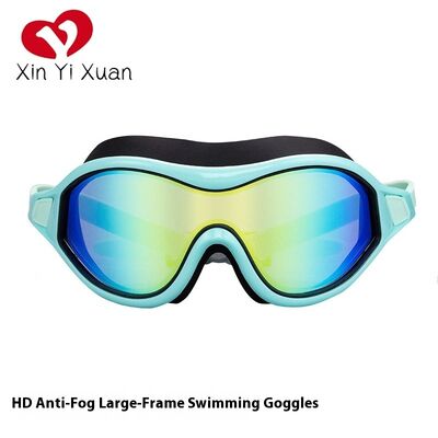 Adult silicone swimming goggles, high-definition large-frame swimming goggles, colorful electroplating, swimming goggles for adults, anti-fog silicone custom-made swimming goggles