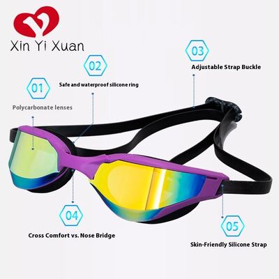 New adult swimming goggles - Cross-border silicone integrated bridge swimming goggles - Anti-fog and waterproof - Customized for men and women by the manufacturer