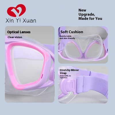2025 New Model Dive Mask - Silicone Anti-Fog Wading Mask - Dry-Operation Respiratory Tube Face Mask - Headband with Lens for Diving