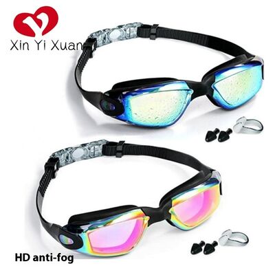 OEM customized children's swimming goggles, cross-border silicone integrated bridge swimming goggles, anti-fog and waterproof swimming goggles