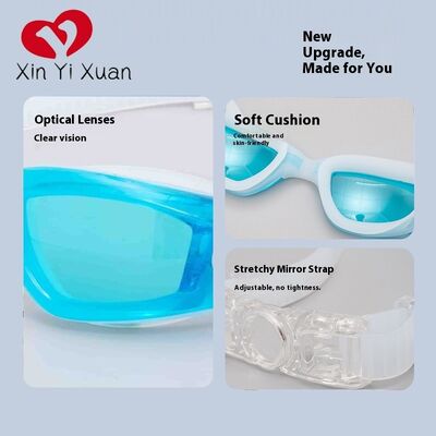 OEM customized children's swimming goggles, cross-border silicone integrated bridge swimming goggles, anti-fog and waterproof swimming goggles