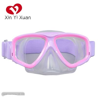 New model diving mask - Silicone anti-fog snorkel mask - Customized by the manufacturer - Fully dry breathing tube face mask - Headband with fabric strap for diving glasses