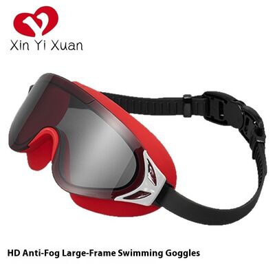 Cross-border new style large-frame swimming goggles. Adult high-definition anti-fog electroplated swimming glasses. Factory customization. Silicone UV-protective swimming goggles.