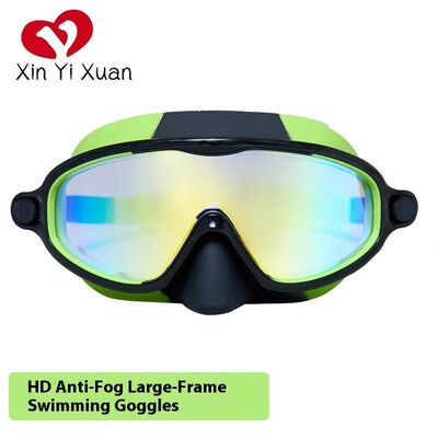 New model children's swimming goggles - high-definition waterproof and anti-fog large-frame silicone integrated earplugs for both men and women - cross-border outdoor customized swimming goggles