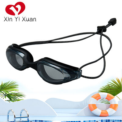 New style swimming goggles with elastic head straps. Professional adult swimming goggles for training and outdoor use with anti-fog feature. Colorful electroplated swimming goggles.