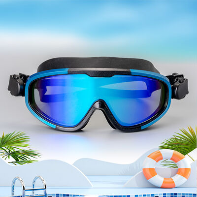 High Quality Wholesale Ultraviolet Skin-friendly Silicone Large Frame Multi-color Swimming Goggles