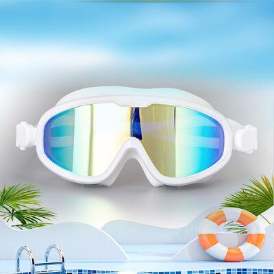 High Quality Wholesale Ultraviolet Skin-friendly Silicone Large Frame Multi-color Swimming Goggles