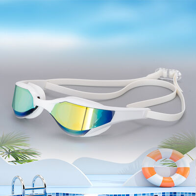 Eco-friendly Materials Soft Silicone UV Protection PC Colorful Lens Swimming Goggles for Swimming Poo;