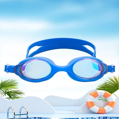 Adjustable waterproof silicone anti-fog swimming goggles for children