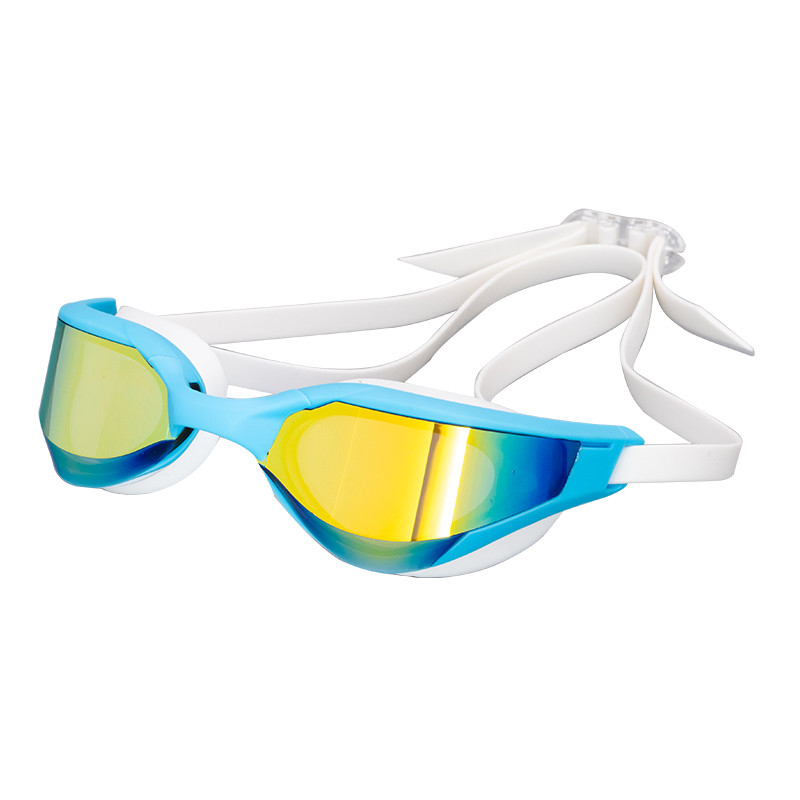 Electroplated Colorful Unisex Anti Fog Swimming Glasses Swimming Race Goggles