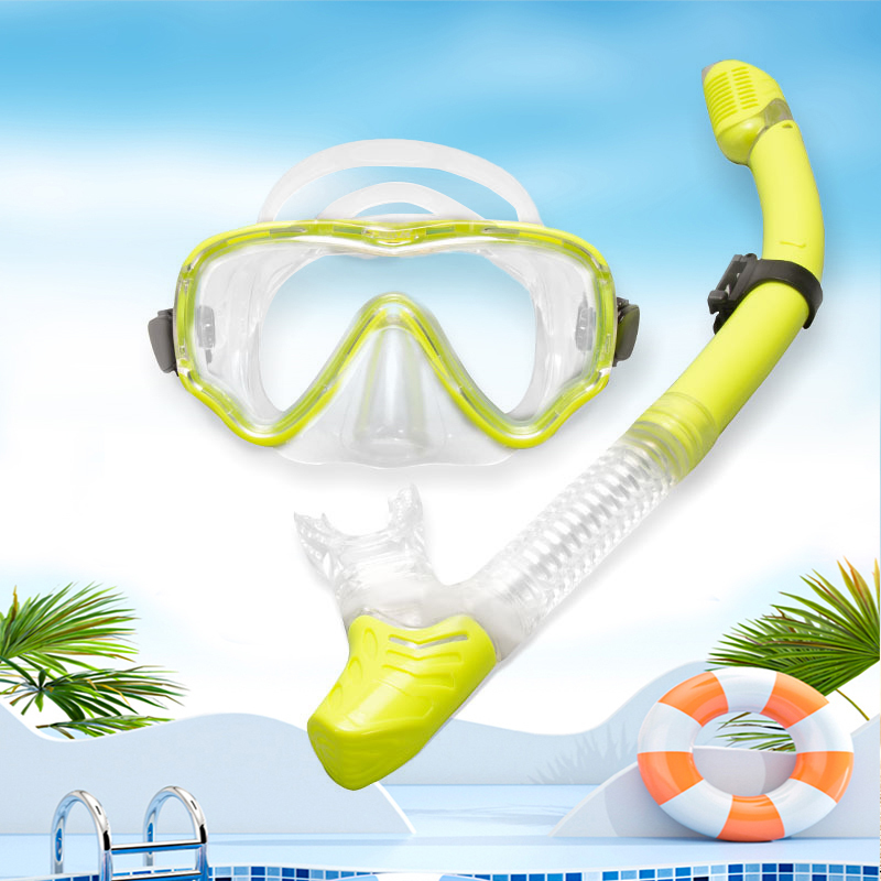 Snorkel Set Adults Snorkeling Gear Anti-Fog Panoramic View Swim Mask Dry Top Snorkel Kit with Carry Bag for Snorkeling Scuba Diving Swimming Travel