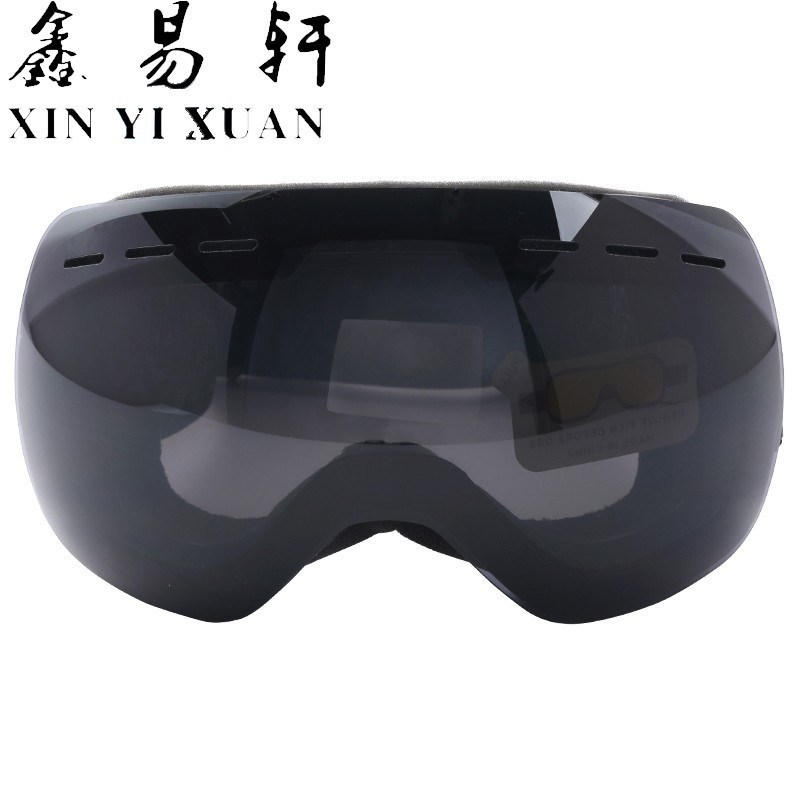 Unisex Large Spherical Magnetic Ski Goggles with Double Anti-Fog for Outdoor Snowboarding