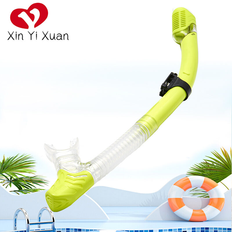 Dry Top Snorkel with Anti-Choking Design, Food-Grade Silicone Mouthpiece, Adjustable Clip Snorkeling Gear