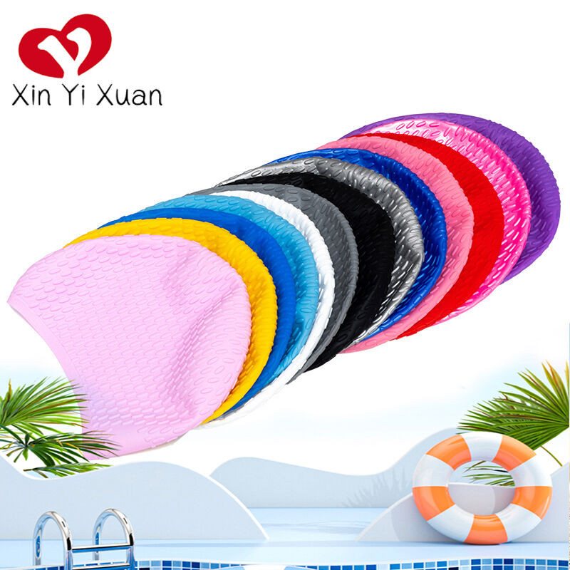 Water droplet cap - Adult outdoor water sports equipment - Men's and women's waterproof swimming pool training - Elasticity - Factory custom-made silicone swimming cap