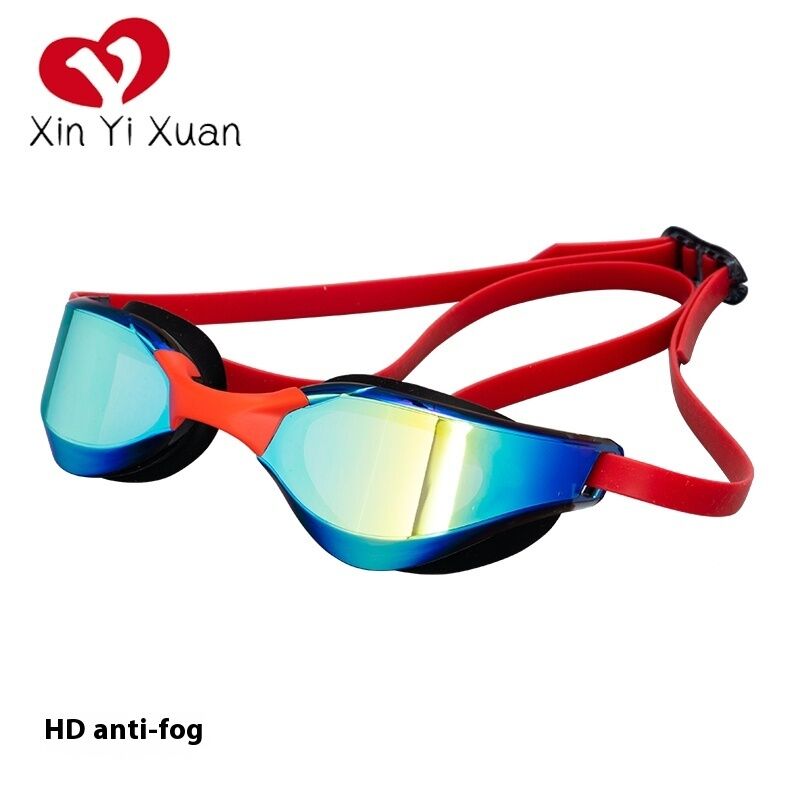 Factory direct sales of swimming goggles for adults, silicone anti-fog swimming glasses, OEM/ODM customization, electroplated cross-border professional competition goggles, racing swimming goggles