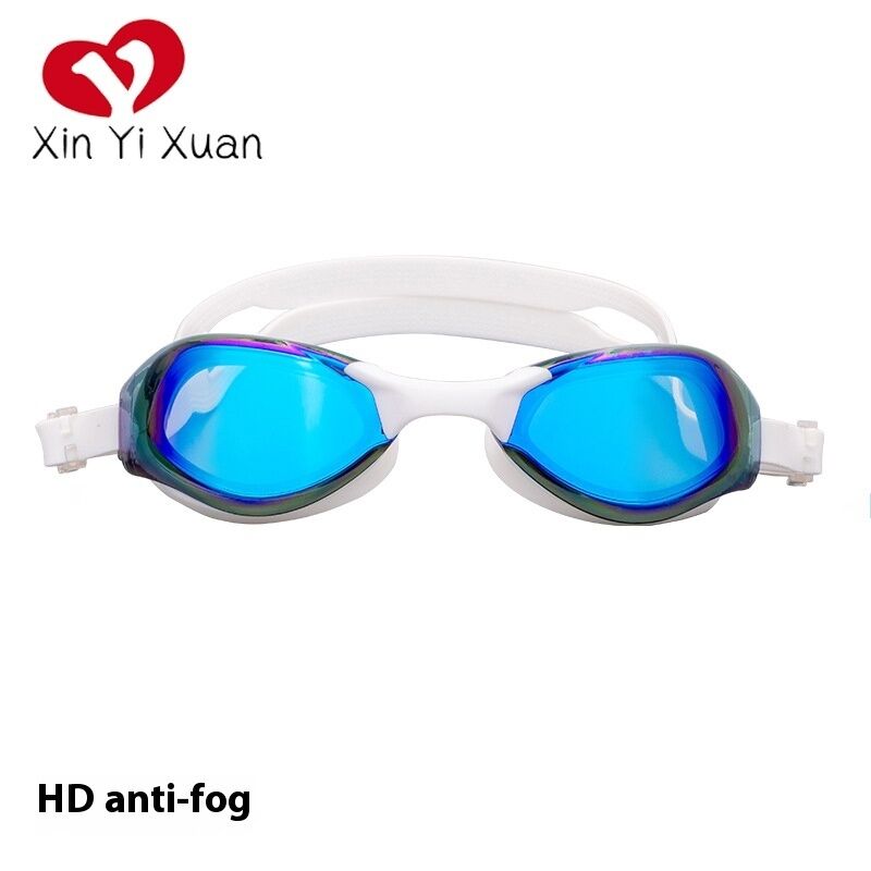 Adult swimming goggles - Silicone anti-fog swimming goggles - Professional nose pads - Men's and women's electroplated swimming glasses - Factory customized OEM/ODM swimming goggles