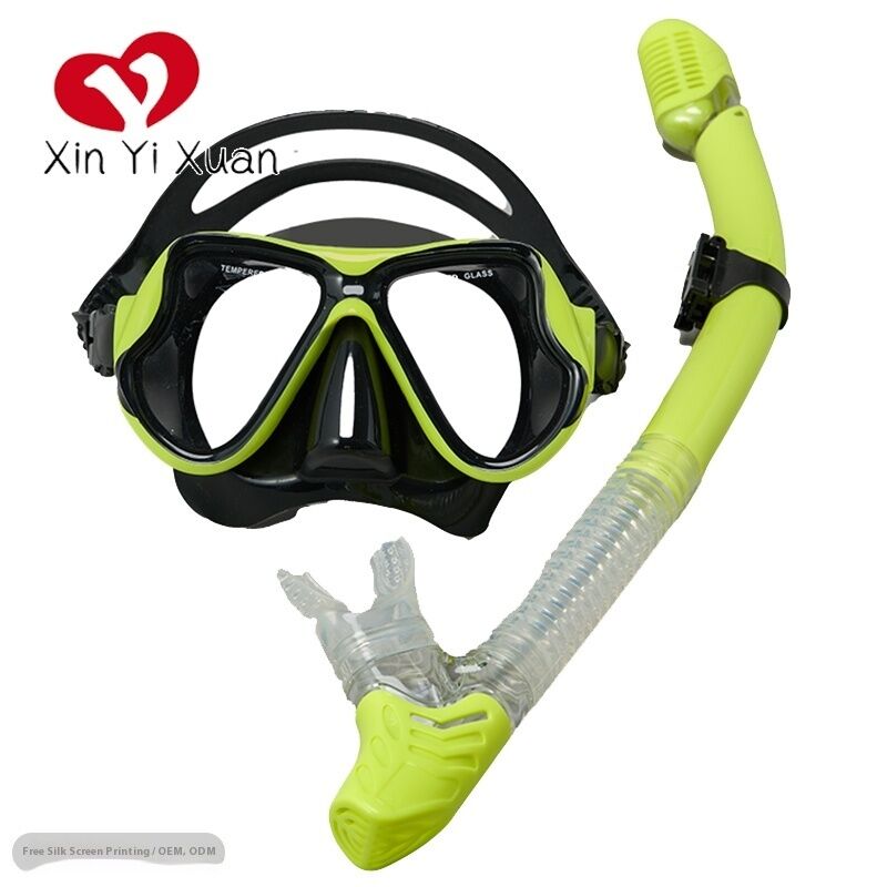 Deep diving face mask dry breathing tube set. Floatation mask for cross-border use in Southeast Asia. Swimming and diving glasses for adults.