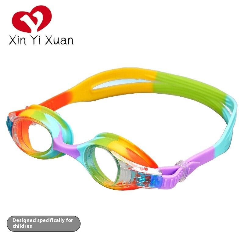 Cross-border new-style children's silicone swimming goggles. E-commerce products available for both men and women, with high-definition waterproof and anti-fog features. Customized swimming goggles by