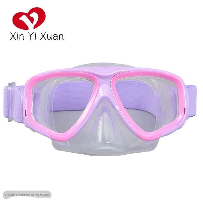 New model diving mask - Silicone anti-fog snorkel mask - Customized by the manufacturer - Fully dry breathing tube face mask - Headband with fabric strap for diving glasses