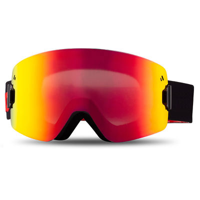 Adult magnetic type ski goggles with replaceable lens, cylindrical double-layer anti-fog protective eyewear for skiing, factory customized protective goggles