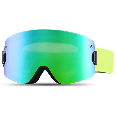 Adult magnetic type ski goggles with replaceable lens, cylindrical double-layer anti-fog protective eyewear for skiing, factory customized protective goggles