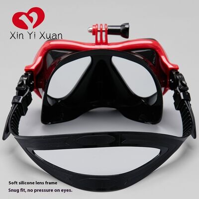 Diving goggles for adults - Silicone anti-fog snorkel mask - Fully dry surfing and swimming accessory - Custom logo deep diving face mask