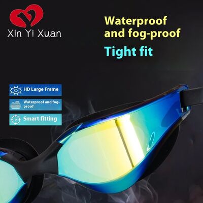 Swimming goggles for adults - silicone anti-fog swimming glasses. Electroplated cross-border professional racing goggles. Factory ODM/OEM. Speed swimming goggles.