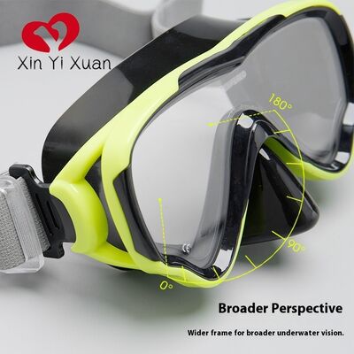Adult's diving mask with breathing tube set, floating diving mask with silicone, cross-border for both men and women, customized logo, dry diving glasses