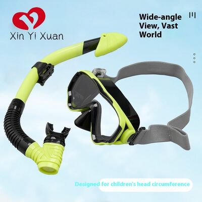 Adult's diving mask with breathing tube set, floating diving mask with silicone, cross-border for both men and women, customized logo, dry diving glasses