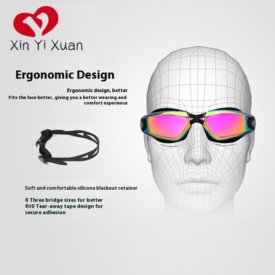 Customized processing of men's and women's waterproof swimming goggles for adults. Professional anti-fog electroplated swimming goggles. High-definition swimming goggles for wholesale.
