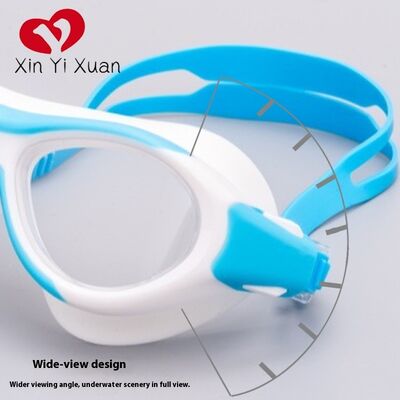 Children's swimming goggles - detachable rubber frame, waterproof and anti-fog swimming glasses, silicone swimming cap, nose clip, ear plug, manufacturer, swimming goggles