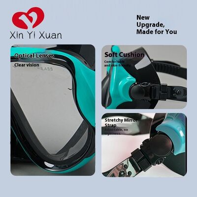 Deep diving face mask for adult cross-border swimming, anti-fog diving glasses, fully dry surfing, custom-made ODM by the manufacturer, silicone diving mask