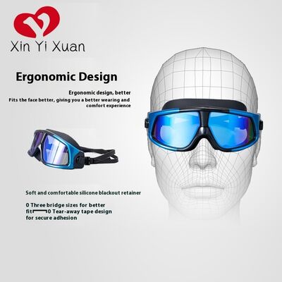 2025 New Model Professional Myopia Swimming Glasses for Adults - Large Frame Silicone Anti-Fog Swimming Glasses - Customized by Factory for Adults - Waterproof Protective Goggles