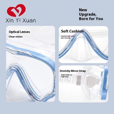 Snorkel Set Adults Snorkeling Gear Anti-Fog Panoramic View Swim Mask Dry Top Snorkel Kit with Carry Bag for Snorkeling Scuba Diving Swimming Travel