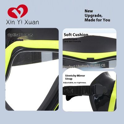 Diving mask Anti-Fog Swimming Snorkel mask Suitable for Adults Scuba Dive Swim Snorkeling Goggles Masks ，The skirt of the mask is made of soft food-grade liquid silicone