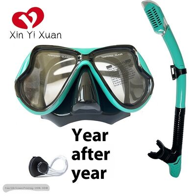 New model diving glasses, snorkel kit, floating mask silicone, cross-border e-commerce, custom-made diving equipment by the manufacturer