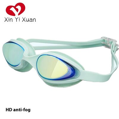 Adult silicone swimming goggles - suitable for both men and women. Electroplated, high-definition, water-resistant and anti-fog silicone swimming goggles. Factory custom-made with stock available.