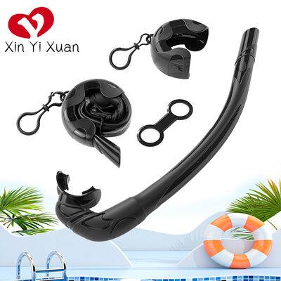 Wholesale flexible and portable soft rollable tube with hard shell for pipe clamps. Adult silicone swimming, floating, diving and wet breathing tube.