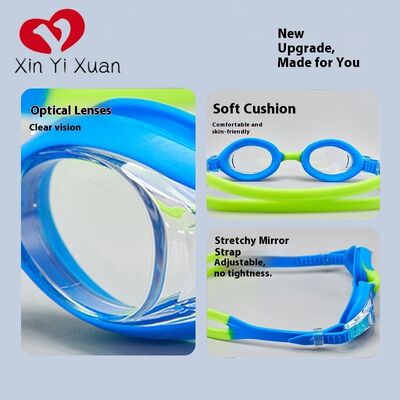 New model children's swimming goggles - Silicone integrated double-head with casual competition style - Waterproof and anti-fog swimming sports equipment - Racing swimming goggles