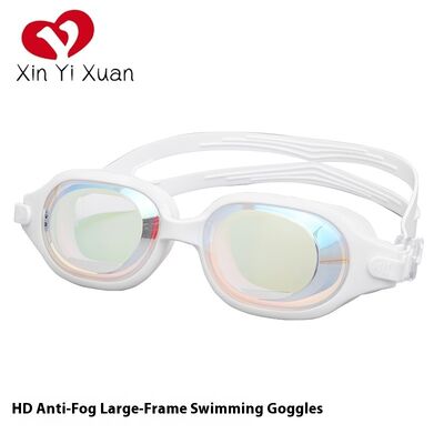 New style adult large-frame swimming goggles with high-definition waterproof and anti-fog function. Customized with logos for both men and women. Ready-to-ship swimming goggles for wholesale.