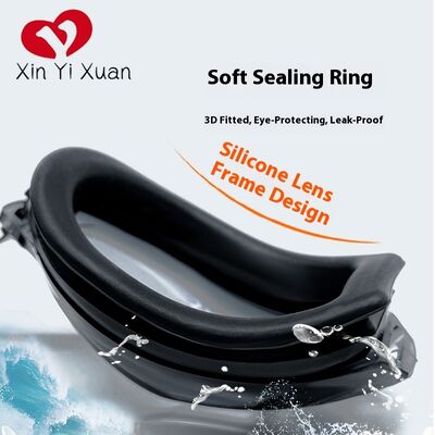 New custom-made swimming goggles - high-definition waterproof and anti-fog large-frame silicone integrated earplugs for both men and women, suitable for cross-border outdoor swimming.