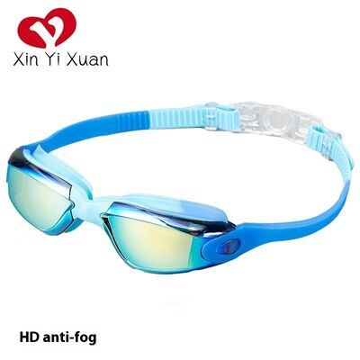 OEM customized children's swimming goggles, cross-border silicone integrated bridge swimming goggles, anti-fog and waterproof swimming goggles