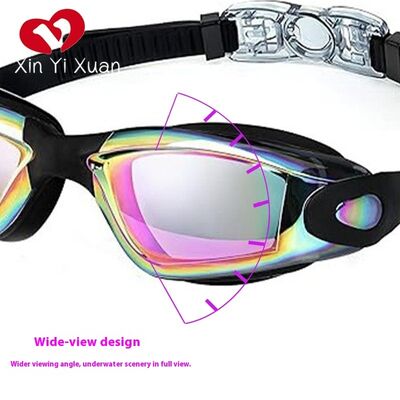 OEM customized children's swimming goggles, cross-border silicone integrated bridge swimming goggles, anti-fog and waterproof swimming goggles