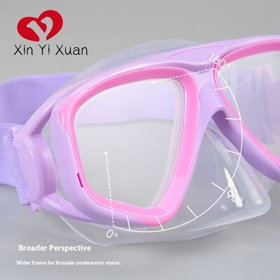 New model diving mask - Silicone anti-fog snorkel mask - Customized by the manufacturer - Fully dry breathing tube face mask - Headband with fabric strap for diving glasses