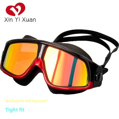 Adult diving mask, large frame for European and American nearsighted people, floating diving mask manufacturer's customized anti-fog silicone, diving swimming goggles