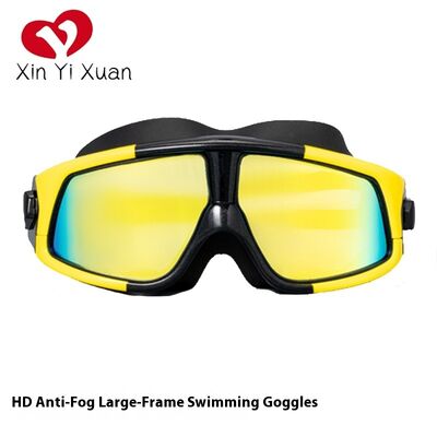 Adult diving mask, large frame for European and American nearsighted people, floating diving mask manufacturer's customized anti-fog silicone, diving swimming goggles