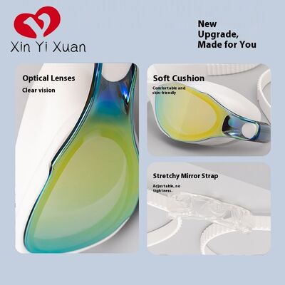2026 Factory Hot-selling Customized Color Adult Swimming Goggles with Comfortable Silicone Blackout Retainer